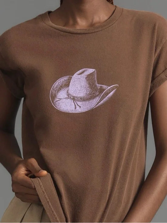 Anthropologie Western Hat Graphic Tee - Picture 3 of 7